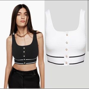 NWT Aritzia Babaton Sculpt Knit Button Tank